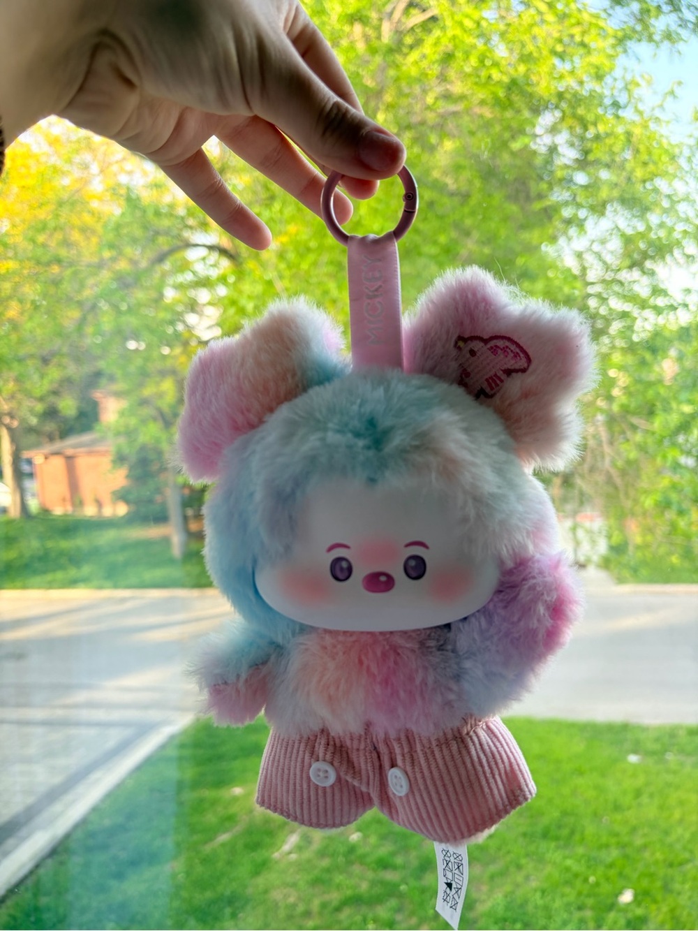 Head in the clouds mickey plush pendant